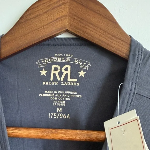 Ralph Lauren Double RL Tee with Gold Emblem RRL Ranch Logo T-Shirt NWT Size M - Picture 4 of 6